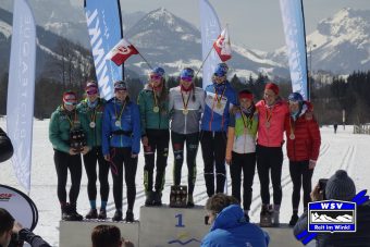 Deutsche Langlaufmeisterschaft in Reit im Winkl Berchtesgaden Staffelmeister vor Ruhpolding