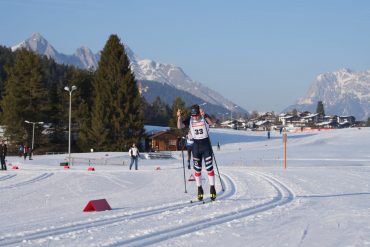 Kilian Pfaffinger beim Deutschen Schülercupfinale der Langläufer in Seefeld